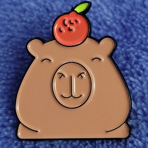 Capybara Of Contentment Enamel Pin - Picture 10 of 10